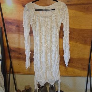 Ripped Distressed White Dress- Mummy Costume